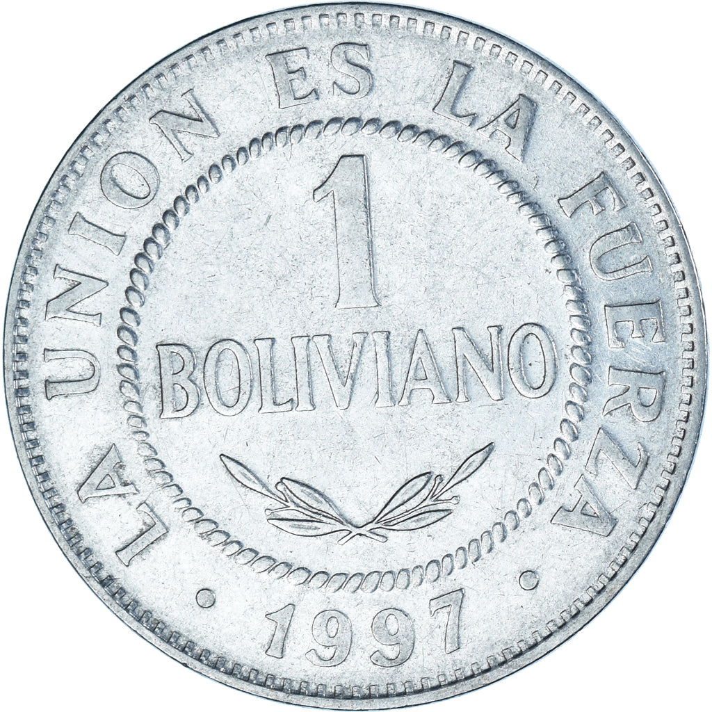 Coin, Bolivia, Boliviano, 1997