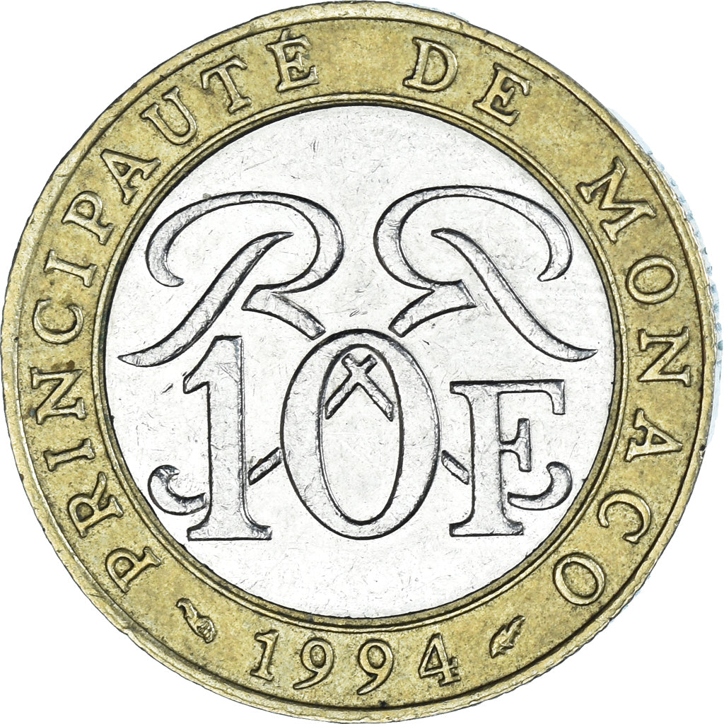 Moeda, Mónaco, 10 Francs, 1994