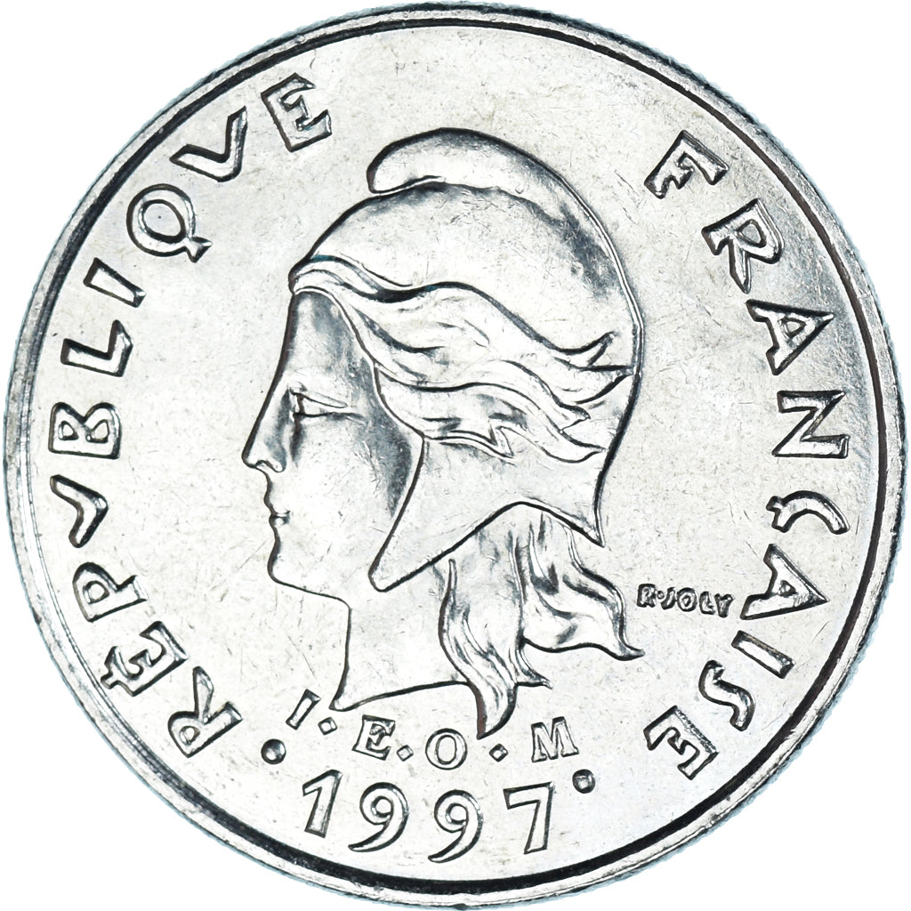 Moneta, Polinesia francese, 10 Francs, 1997