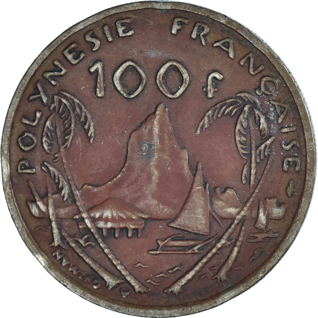 Moeda, Polinésia Francesa, 100 Francs, 1987