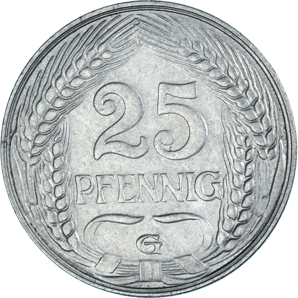 Coin, Germany, 25 Pfennig, 1909