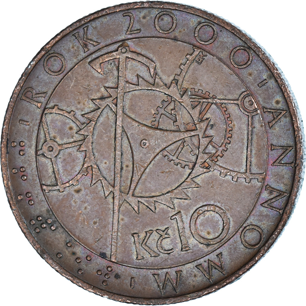 Moneta, Repubblica Ceca, 10 Korun, 2000