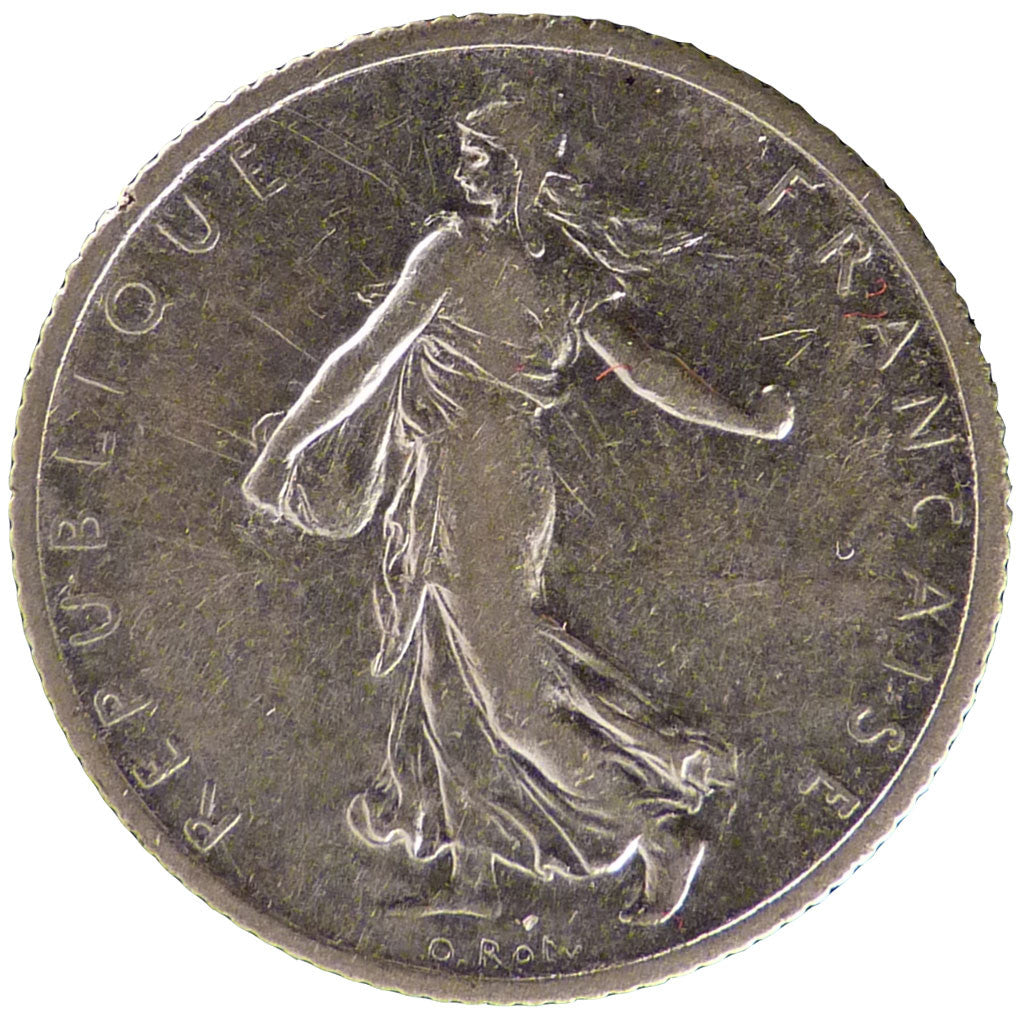FRANCE, Semeuse, Franc, 1906, Paris, KM #844.1, EF(40-45), Silver, 23, Gadoury..