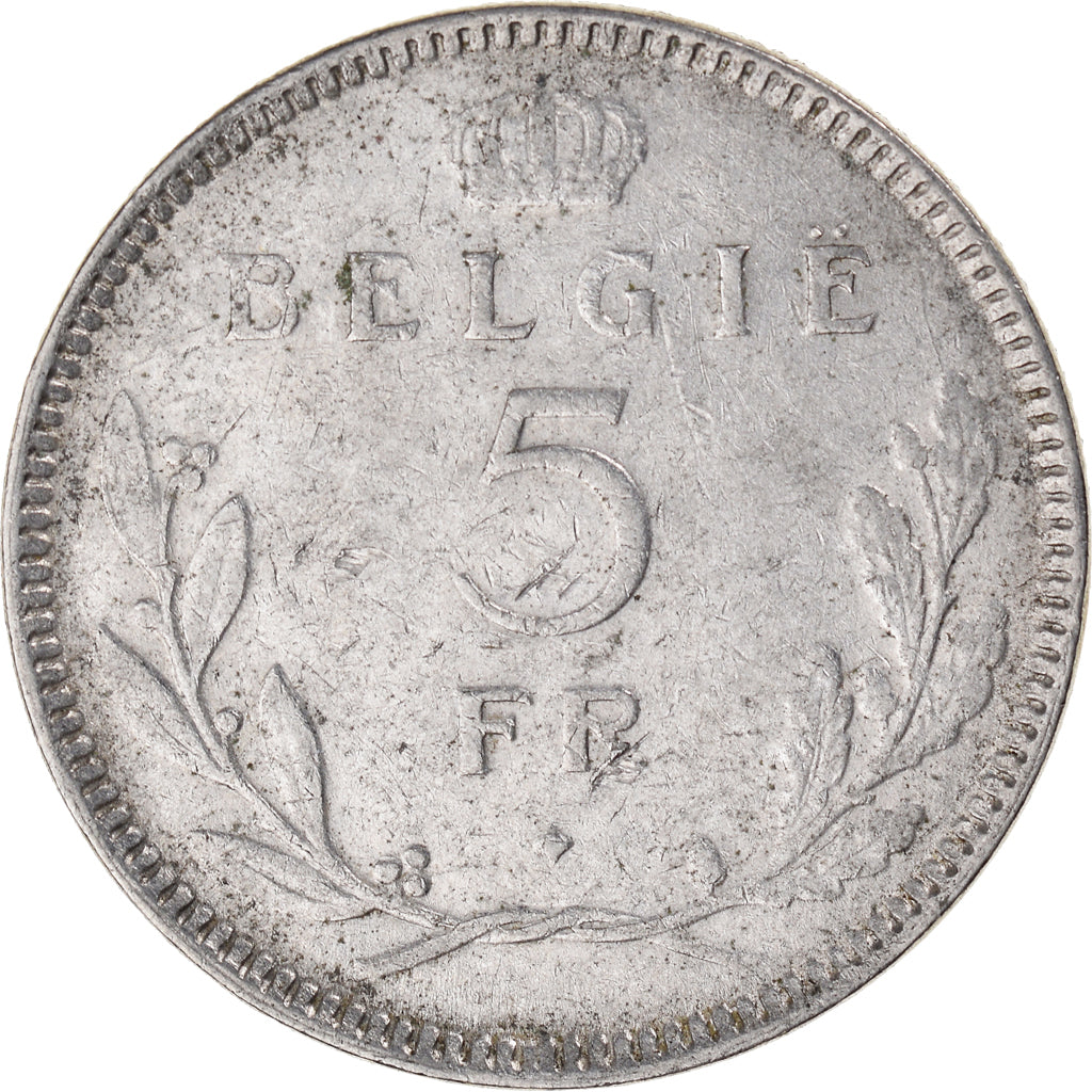 Coin, Belgium, 5 Francs, 5 Frank, 1936
