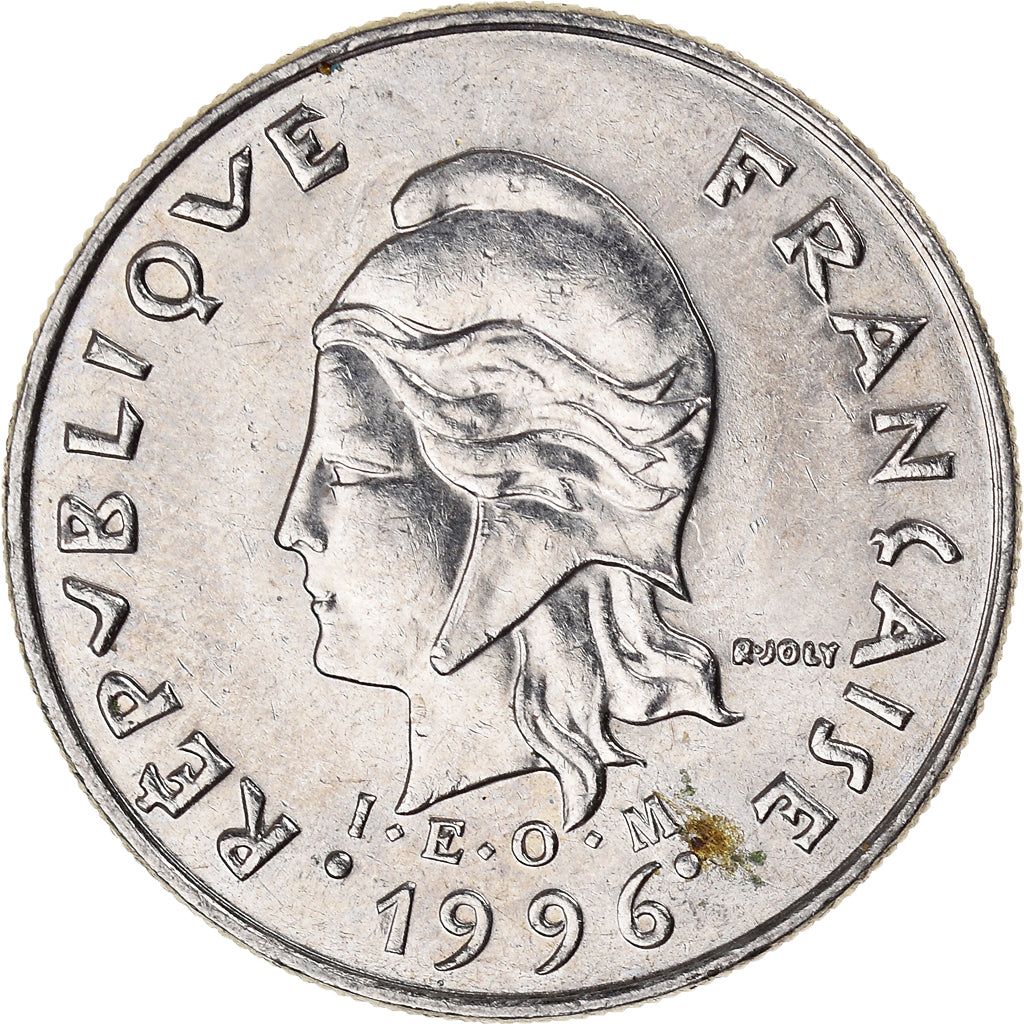 Monnaie, Polynésie française, 10 Francs, 1996