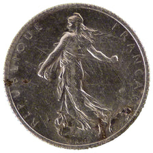 Coin, France, Semeuse, Franc, 1908, Paris, AU(55-58), Silver, Gadoury:467