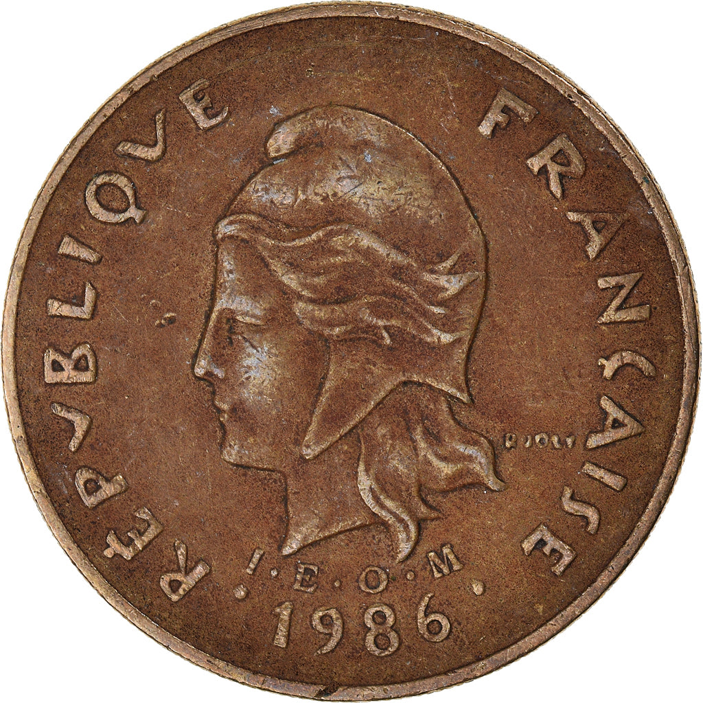 Moneta, Polinesia francese, 100 Francs, 1986