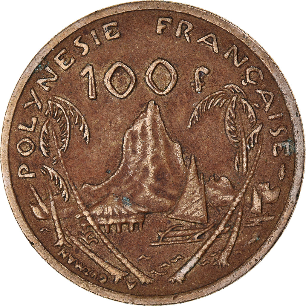 Moneta, Polinesia francese, 100 Francs, 1986