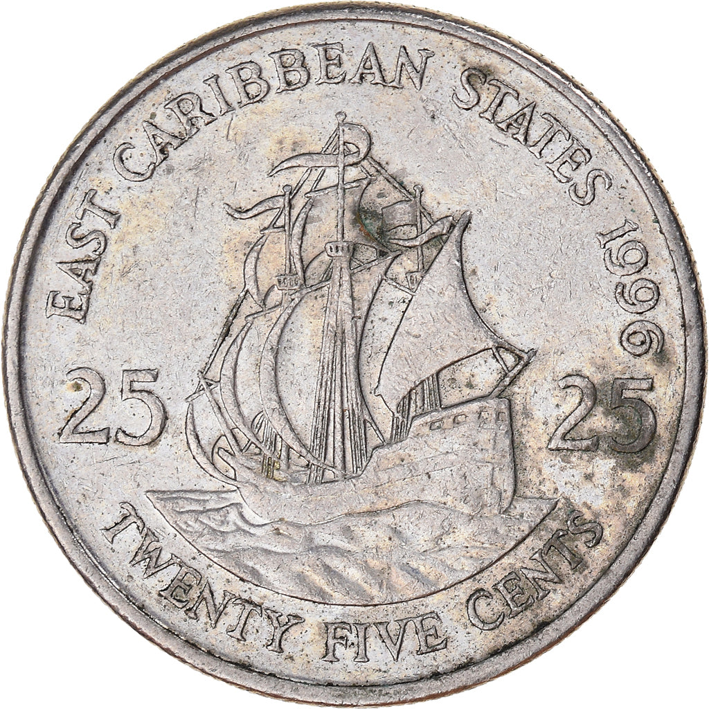 Moneda, Estados del Caribe Oriental , 25 Cents, 1996