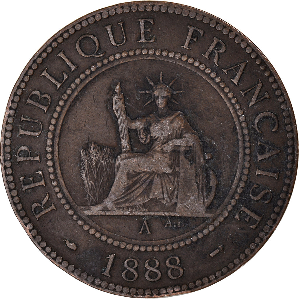 Moneta, FRANCUSKIE INDOCHINY, Cent, 1888