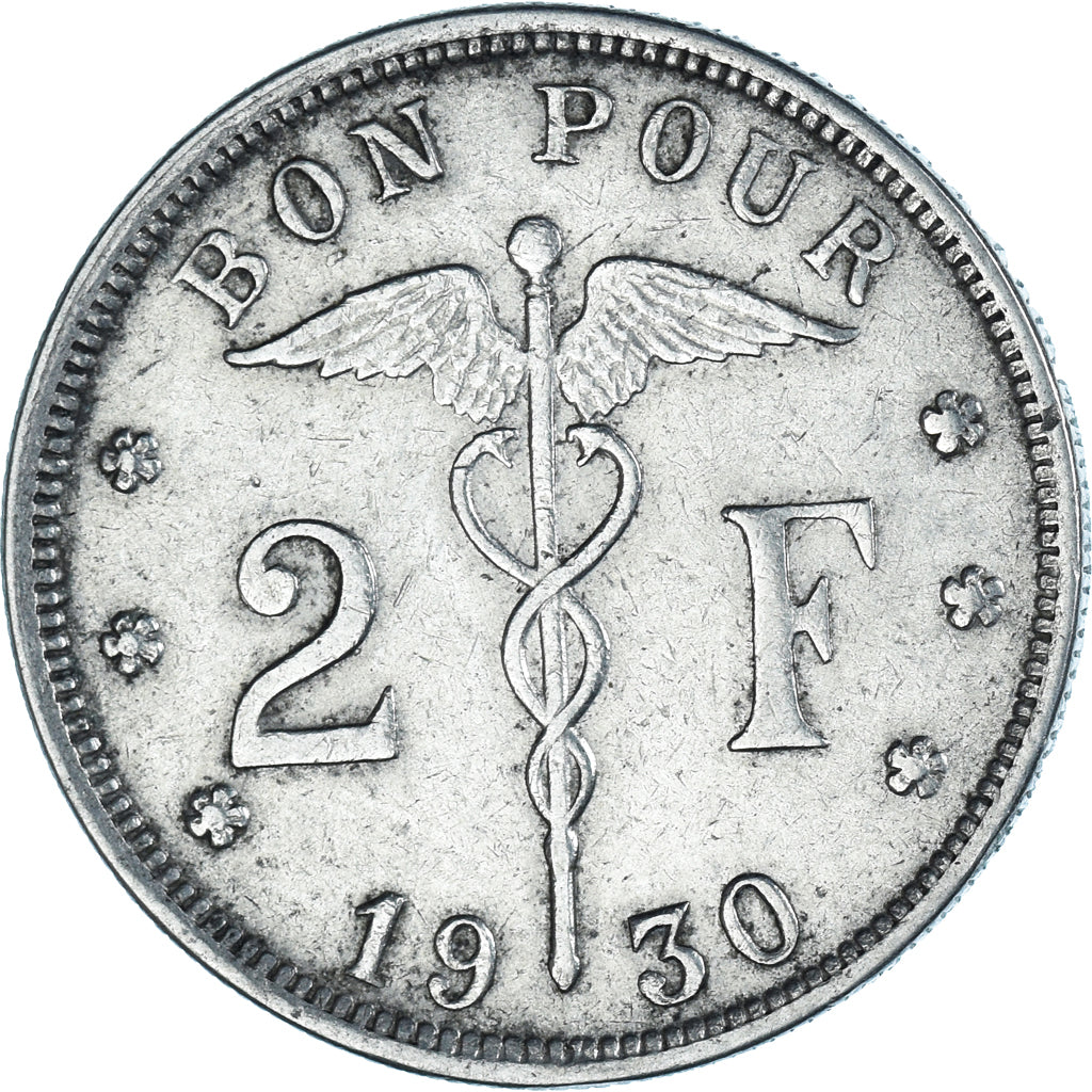 Moneta, Belgio, 2 Francs, 2 Frank, 1930
