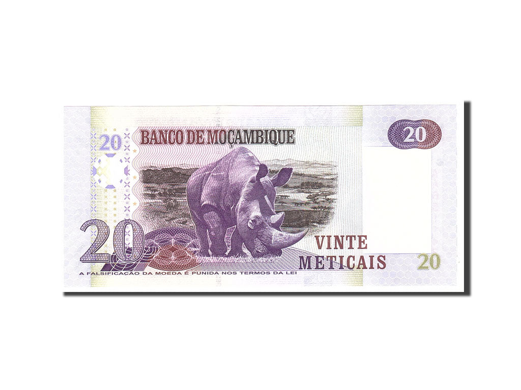 Mozambique, 20 Meticas, 2006, KM:143a, 2006-06-16, UNC(65-70)