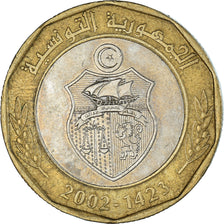 Monnaie, Tunisie, 5 Dinars, 2002