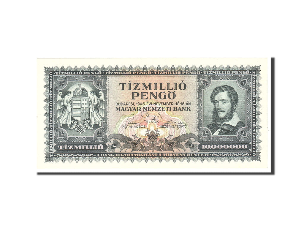 Hungary, 10,000,000 Pengö, 1945, Undated, KM:123, UNC(65-70)