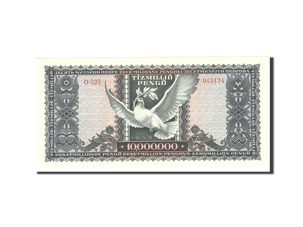 Hungary, 10,000,000 Pengö, 1945, Undated, KM:123, UNC(65-70)