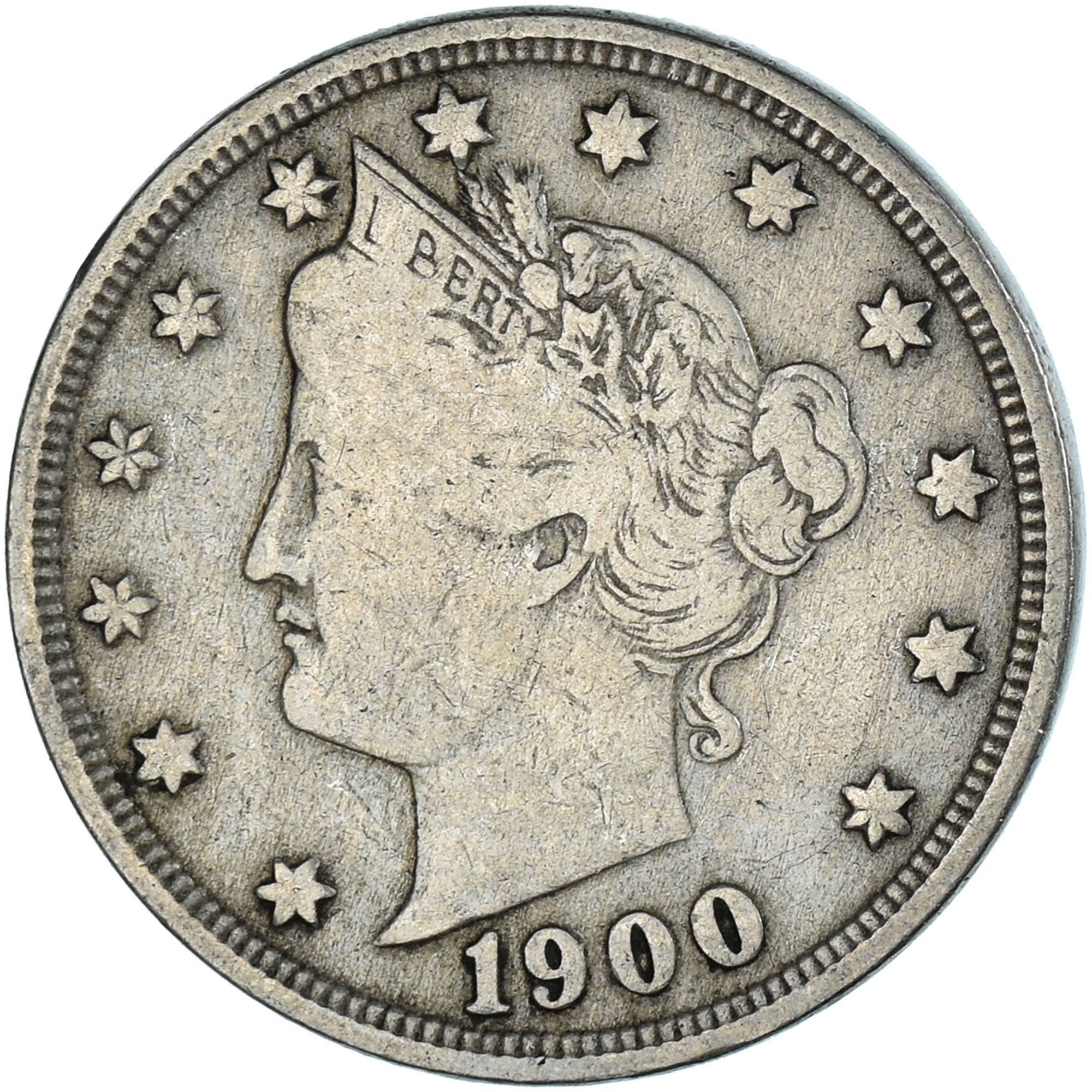 Coin, United States, 5 Cents, 1900
