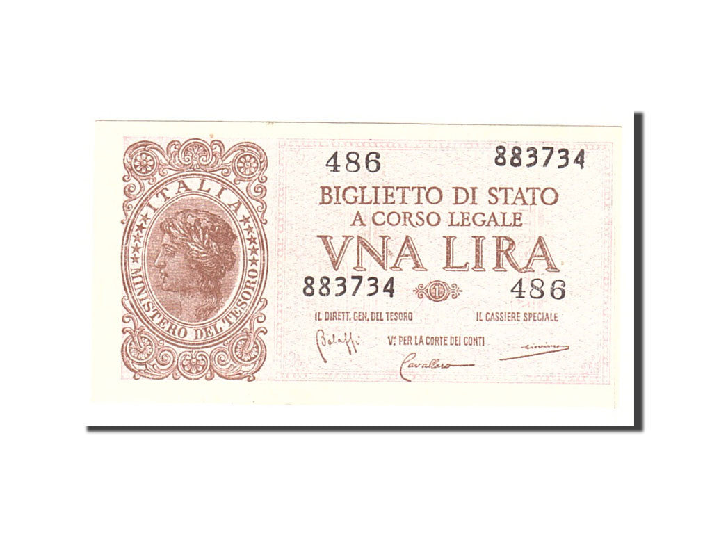 Italy, 1 Lira, 1944, KM:29b, 1944-11-23, UNC(63)