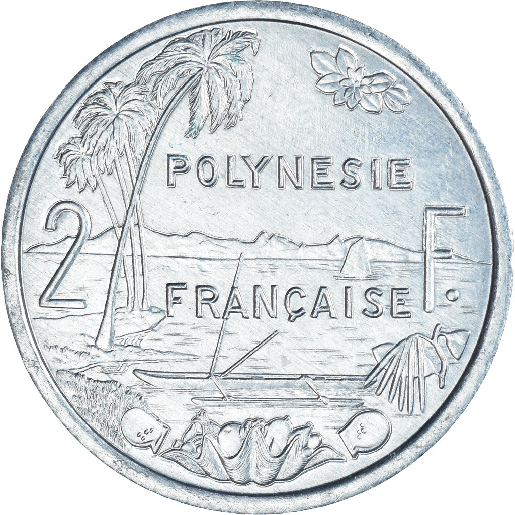 Moneda, Polinesia francesa, 2 Francs, 1996