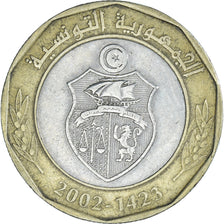 Moneta, Tunisia, 5 Dinars, 2002