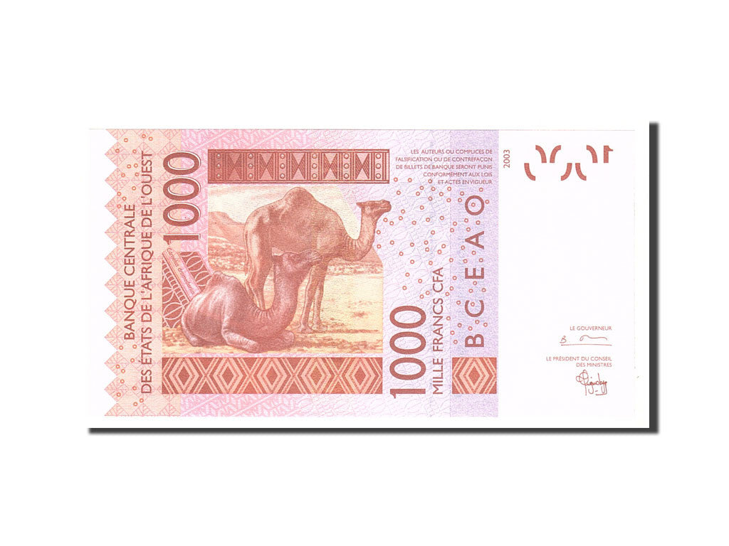 West African States, 1000 Francs, 2003, KM:115Aa, Undated, UNC(65-70)