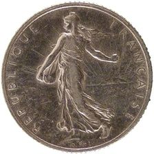 FRANCE, Semeuse, Franc, 1912, Paris, KM #844.1, AU(50-53), Silver, 23, Gadoury..