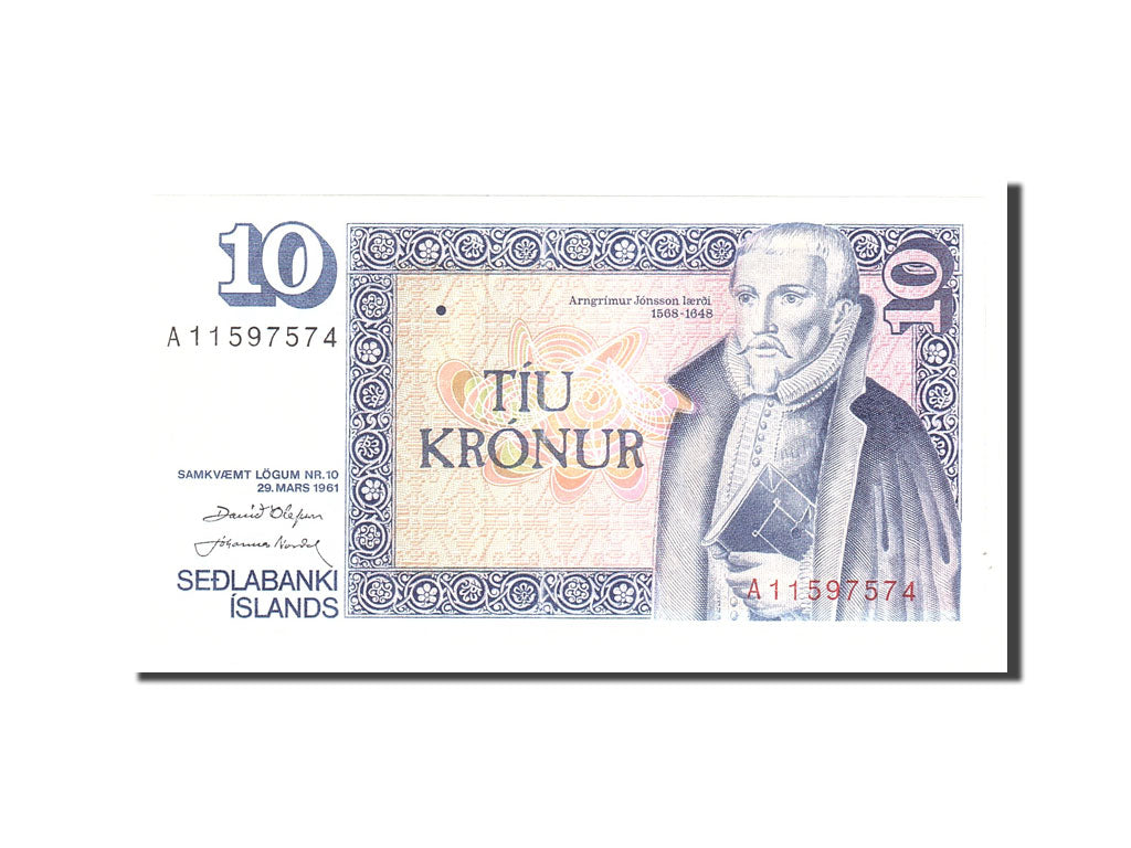 Banknote, Iceland, 10 Kronur, 1961, 1961-03-29, KM:48a, UNC(65-70)