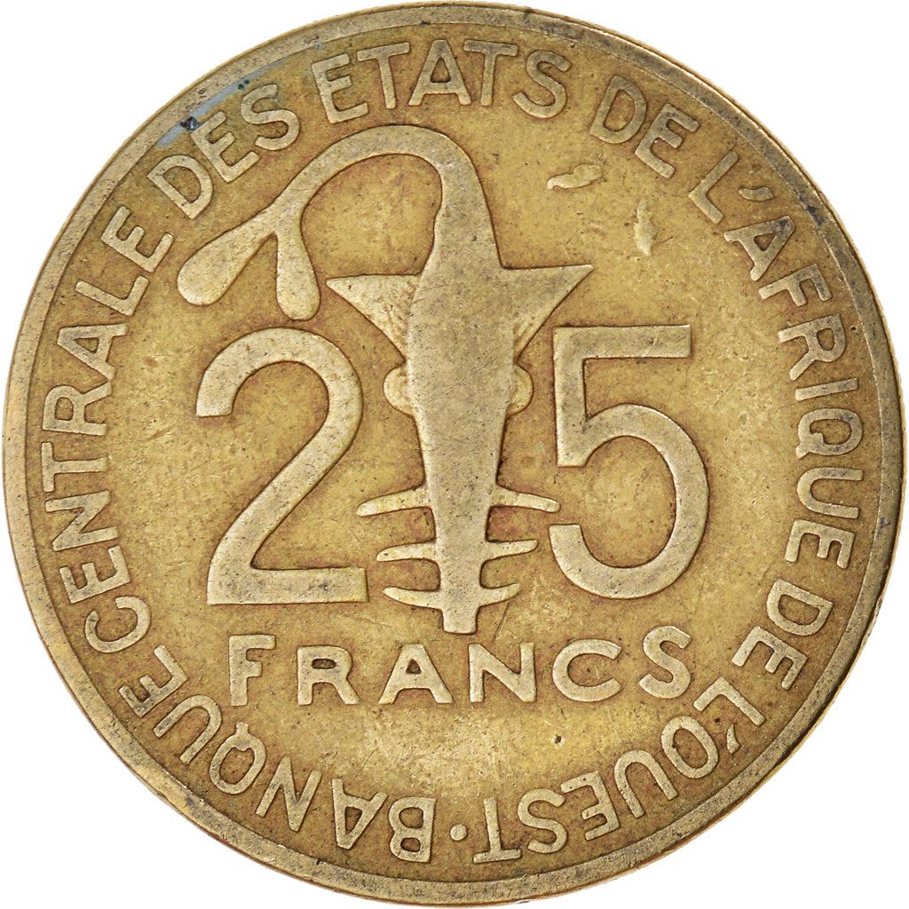 Moeda, Estados da África Ocidental, 25 Francs, 1987