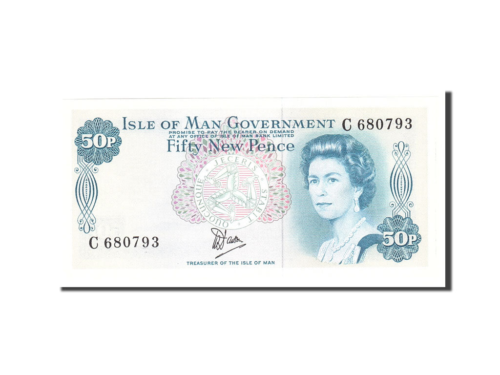 Isle of Man, 50 New Pence, Undated, KM:33a, UNC(65-70)