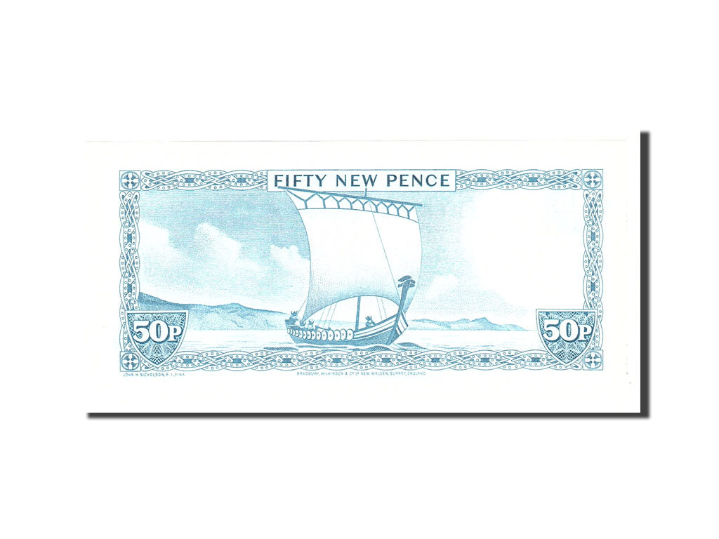 Isle of Man, 50 New Pence, Undated, KM:33a, UNC(65-70)