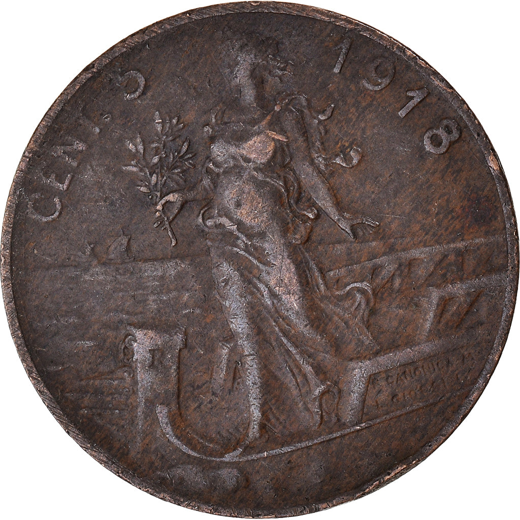 Monnaie, Italie, 5 Centesimi, 1918
