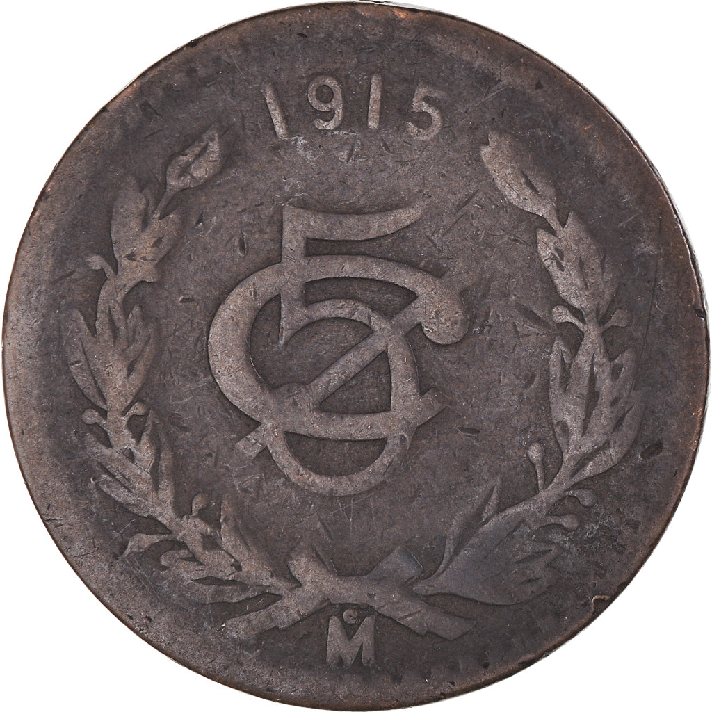 Moneda, México, 5 Centavos, 1915