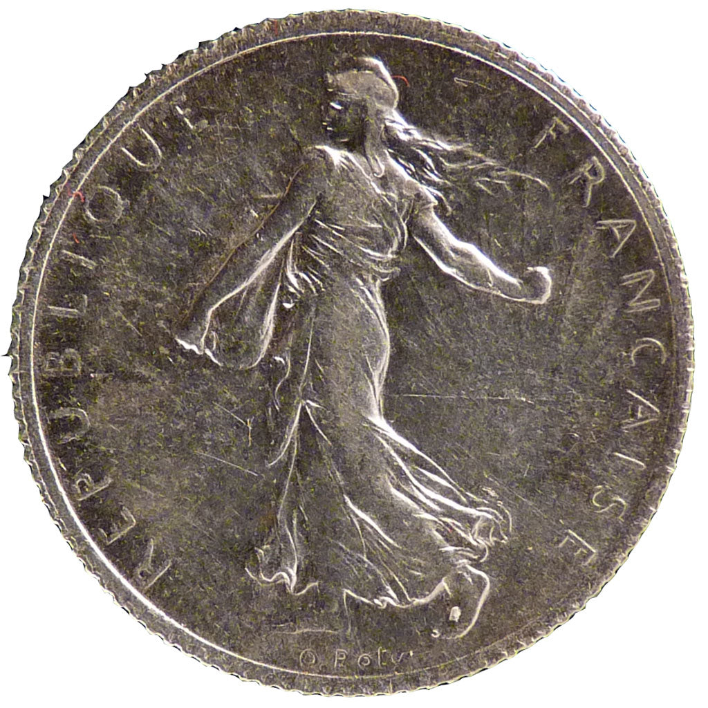 FRANCE, Semeuse, 1 Franc, 1913, Paris, AU(55-58), Silver, 23, Gadoury #467, 5.00
