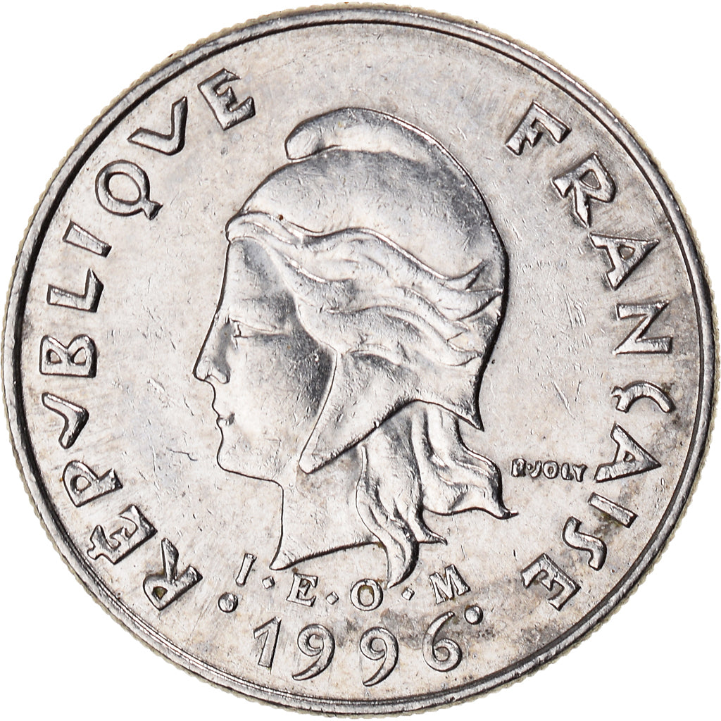 Coin, French Polynesia, 10 Francs, 1996