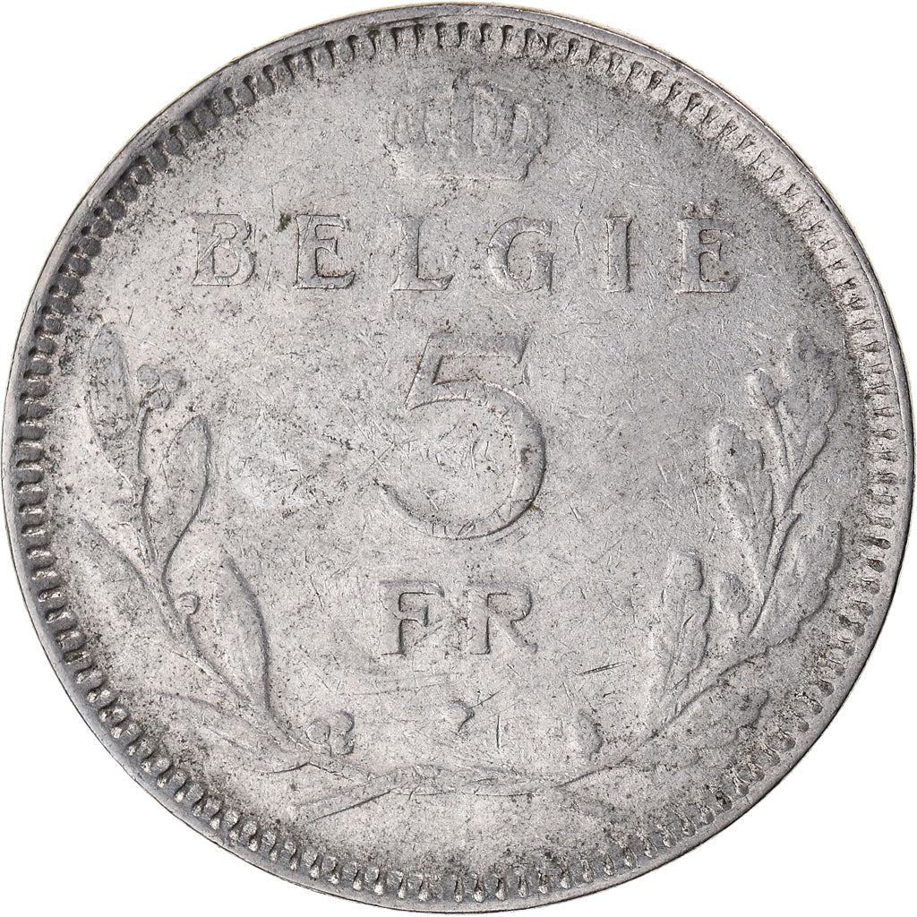 Moneta, Belgia, 5 Francs, 5 Frank, 1936