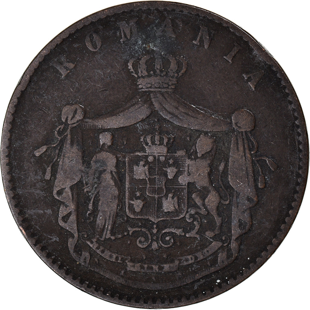 Moneta, Rumunia, 10 Bani, 1867