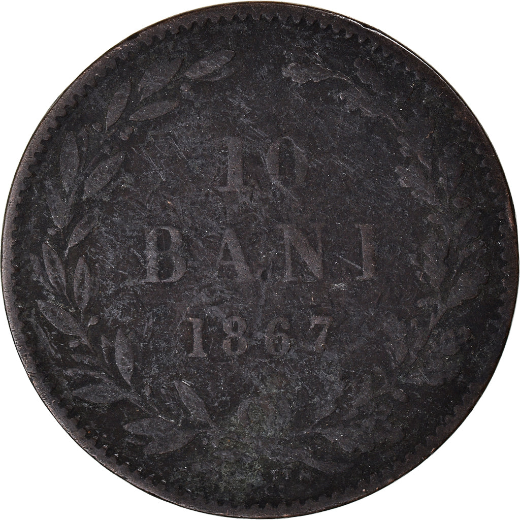 Moneta, Rumunia, 10 Bani, 1867