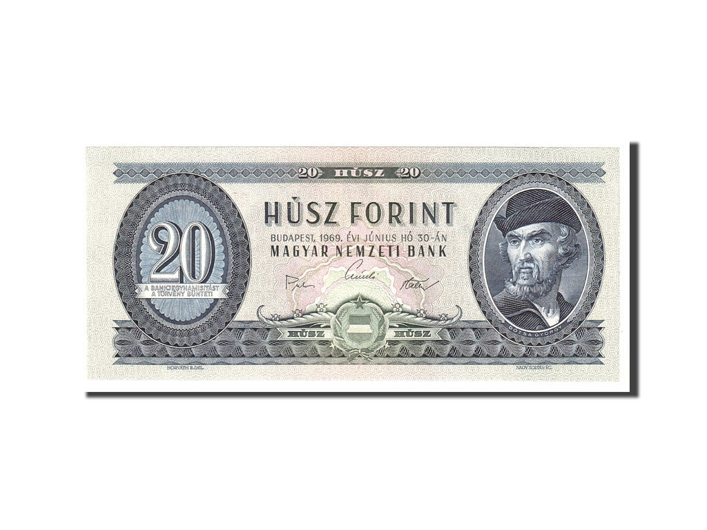 Banknote, Hungary, 20 Forint, 1969, 1969-06-30, KM:169e, UNC(65-70)