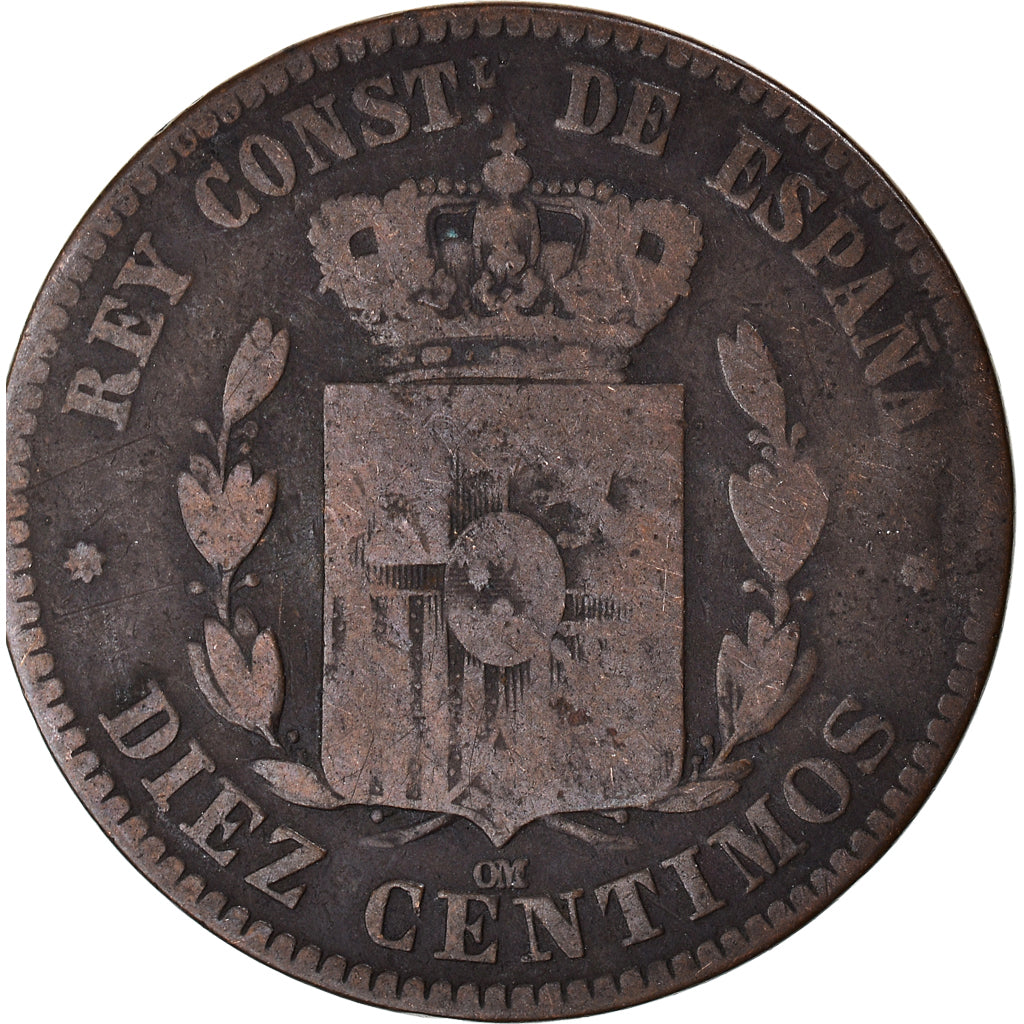 Moneda, España, 10 Centimos, 1877