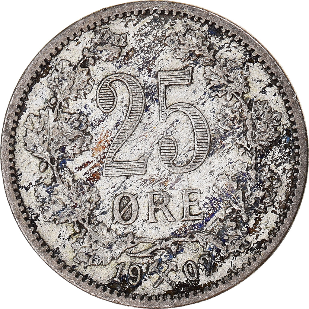 Moneda, Noruega, 25 Öre, 1902