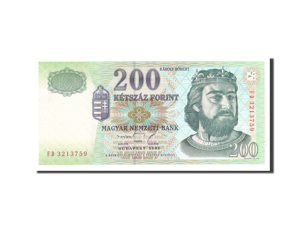 Banknote, Hungary, 200 Forint, 1998, Undated, KM:178a, UNC(65-70)
