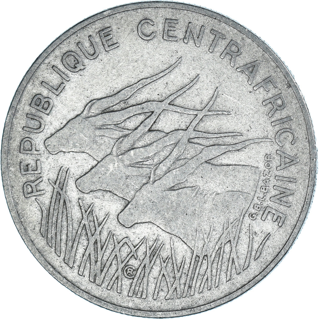 Moneta, Republika Środkowej Afryki, 100 Francs, 1985