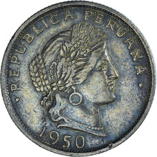 Coin, Peru, 20 Centavos, 1950