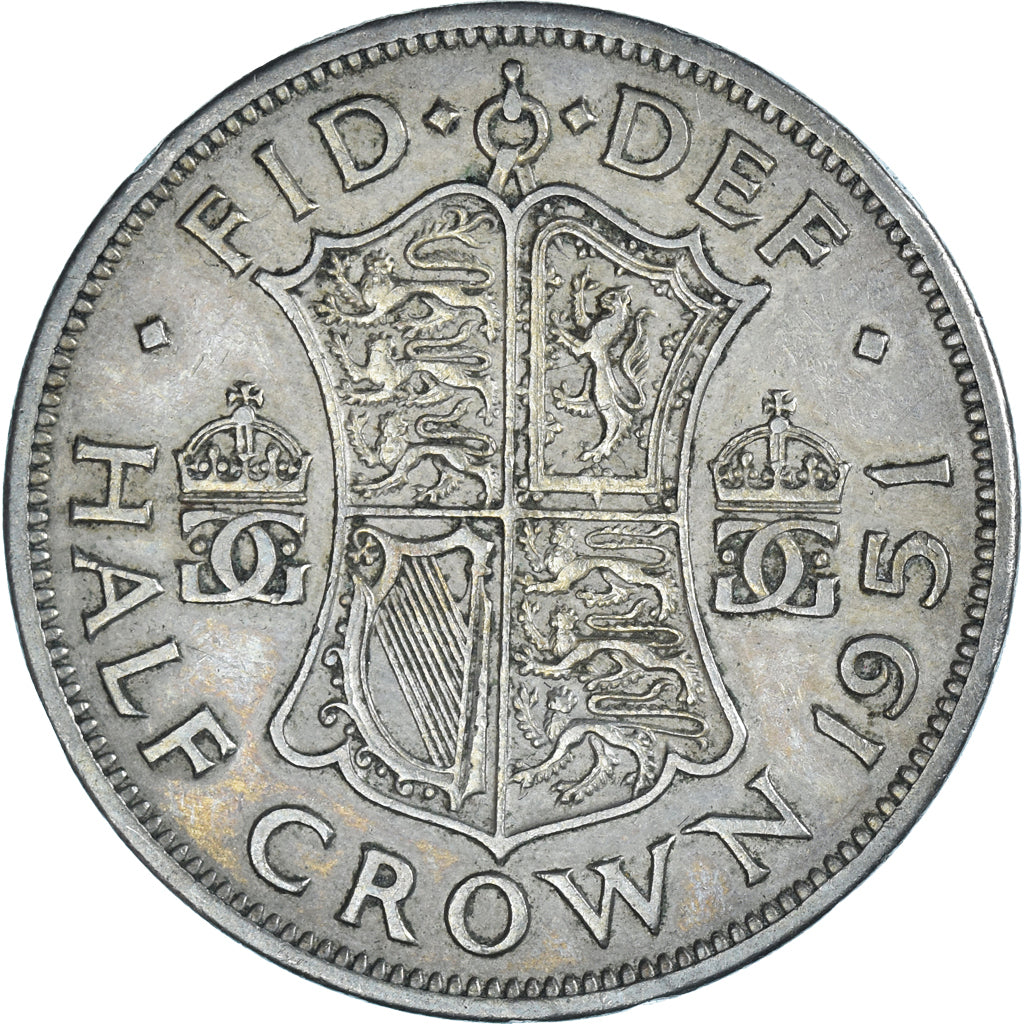 Monnaie, Grande-Bretagne, 1/2 Crown, 1951