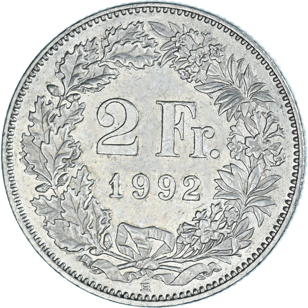 Moneta, Svizzera, 2 Francs, 1992