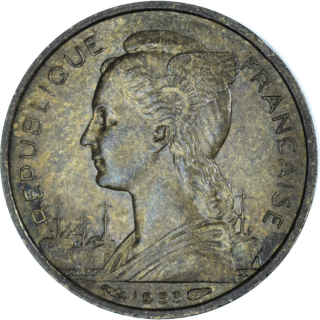 Münze, Madagascar, 10 Francs, 1953