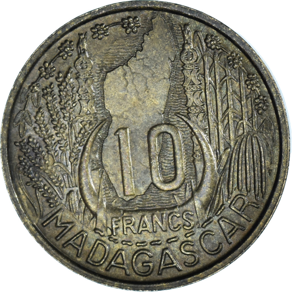 Münze, Madagascar, 10 Francs, 1953