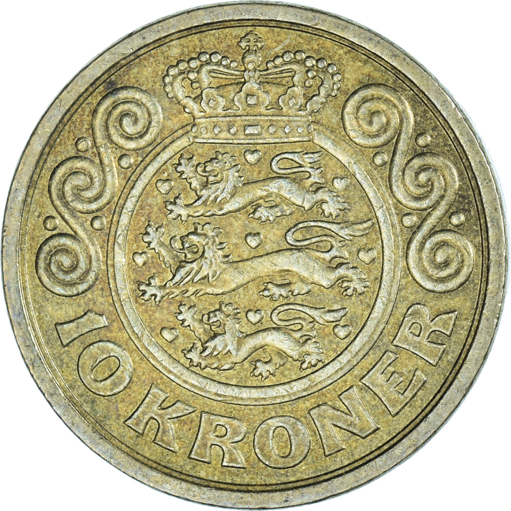 Coin, Denmark, 10 Kroner, 1998