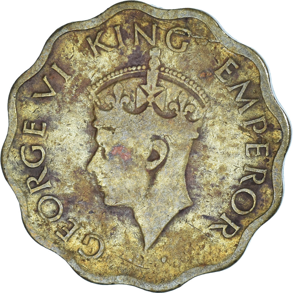 Coin, India, Anna, 1943