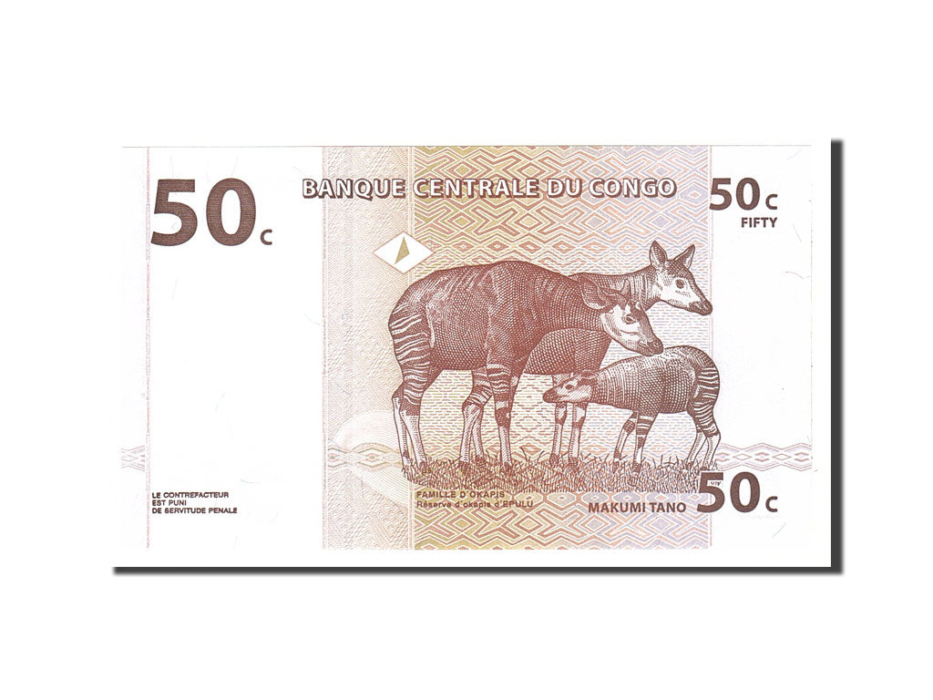 Congo Democratic Republic, 50 Centimes, 1997, KM:84a, 1997-11-01, UNC(65-70)
