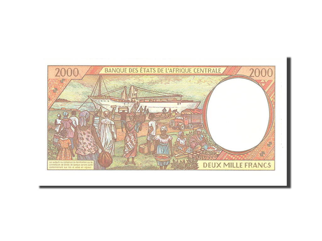 Billet, États de l'Afrique centrale, 2000 Francs, 2000, Undated, KM:203Eg, NEUF